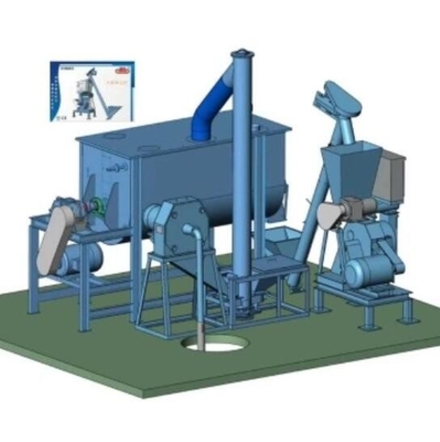 1TPH Small Powder Poultry Feed Production Line Cereal Grain Feed Production Equipment